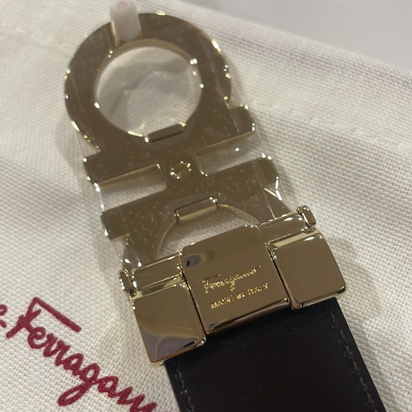 FERRAGAMO Black & Brown Gancini Reversible Belt - Picture 5 of 8